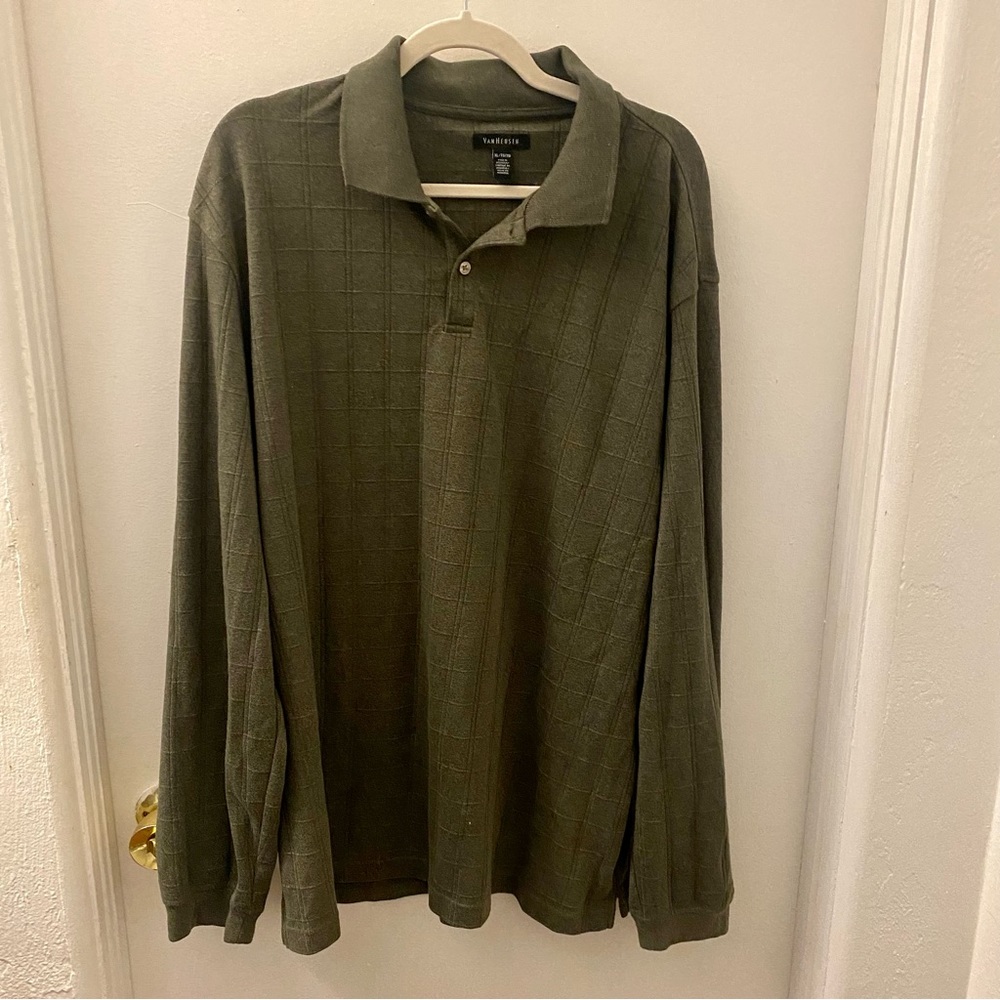 Van Heusen mens long sleeve polo